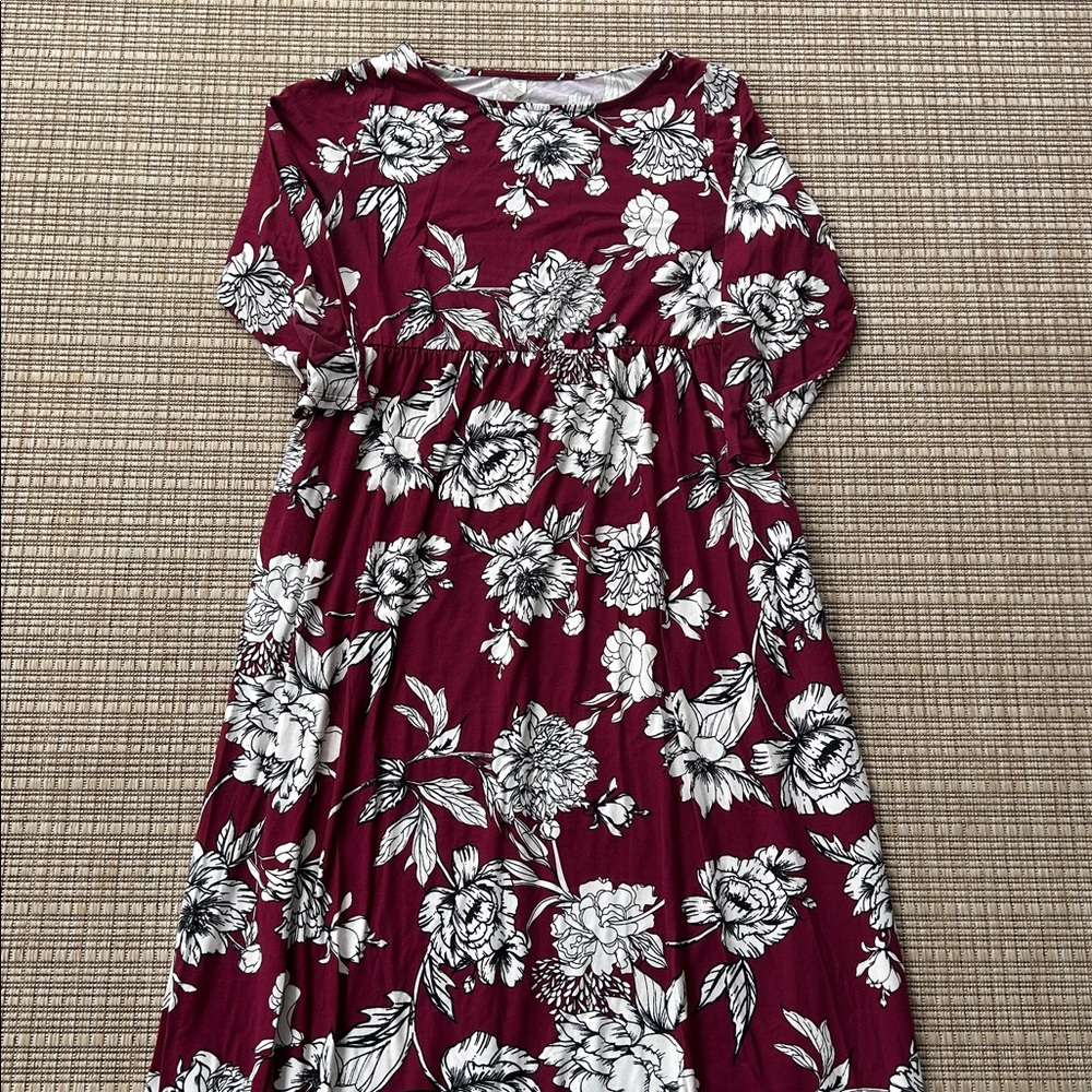 Emerald Boutique Floral Maxi Dress, Size 1X - Picture 2 of 8